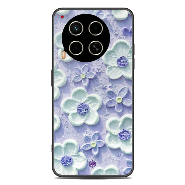 Floral Series Soft Phone Case - Premium Glass Case - Design 4 - Tecno Camon 30