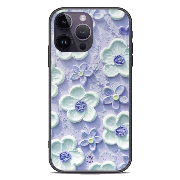 Floral Series Soft Phone Case - Premium Glass Case - Design 4 - iPhone 14 Pro