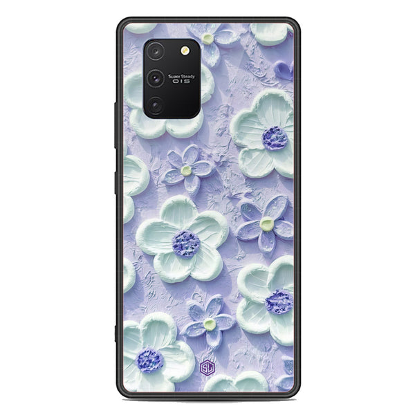 Floral Series Soft Phone Case - Premium Glass Case - Design 4 - Samsung Galaxy A91