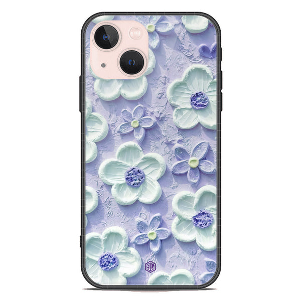 Floral Series Soft Phone Case - Premium Glass Case - Design 4 - iPhone 14 Plus