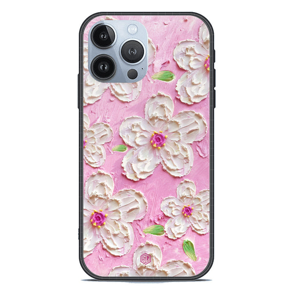 Floral Series Soft Phone Case - Premium Glass Case - Design 5 - iPhone 13 Pro