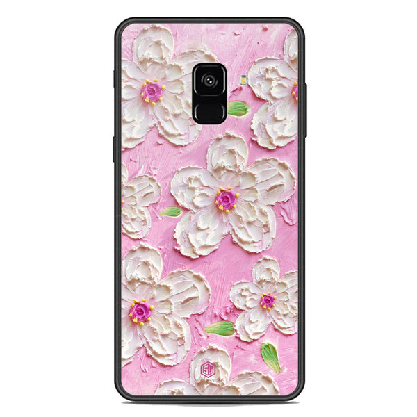 Floral Series Soft Phone Case - Premium Glass Case - Design 5 - Samsung Galaxy A8 2018