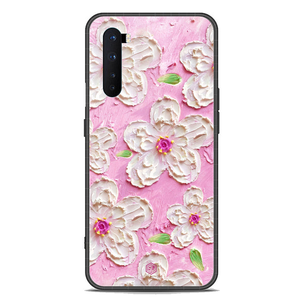 Floral Series Soft Phone Case - Premium Glass Case - Design 5 - OnePlus Nord