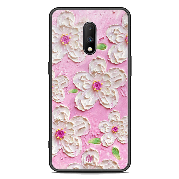 Floral Series Soft Phone Case - Premium Glass Case - Design 5 - OnePlus 7