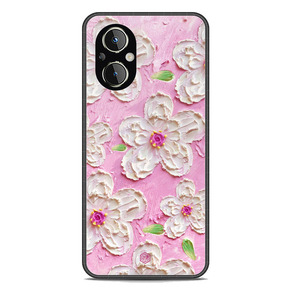 Floral Series Soft Phone Case - Premium Glass Case - Design 5 - Oppo Reno7 Z 5G