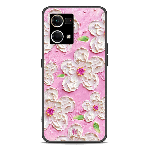 Floral Series Soft Phone Case - Premium Glass Case - Design 5 - Oppo Reno 7 4G