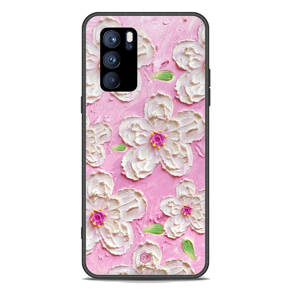 Floral Series Soft Phone Case - Premium Glass Case - Design 5 - Oppo Reno 6 5G