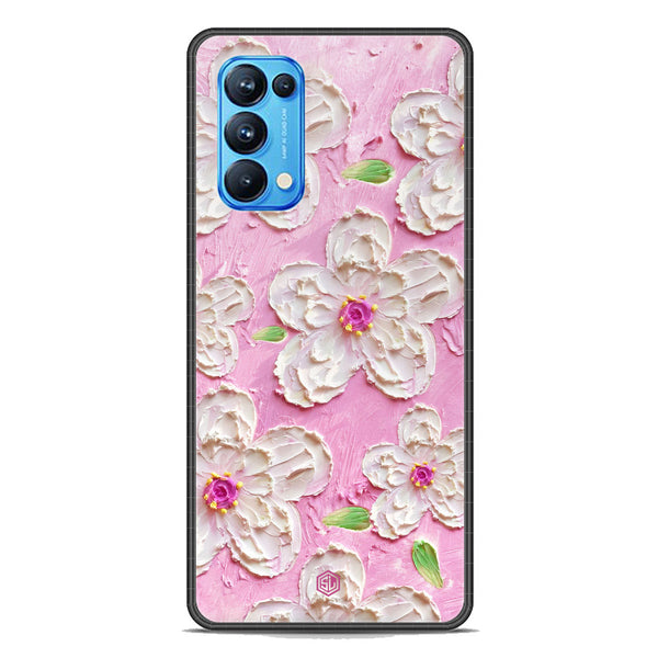 Floral Series Soft Phone Case - Premium Glass Case - Design 5 - Oppo Reno 5 Pro 5G