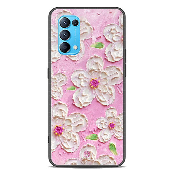 Floral Series Soft Phone Case - Premium Glass Case - Design 5 - Oppo Reno 5 4G