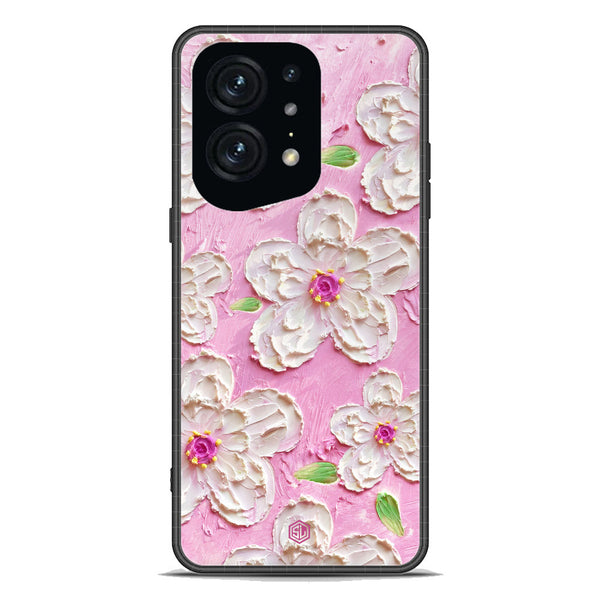 Floral Series Soft Phone Case - Premium Glass Case - Design 5 - Oppo Find X5 Pro