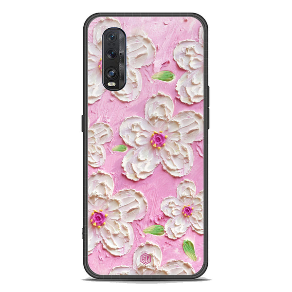 Floral Series Soft Phone Case - Premium Glass Case - Design 5 - Oppo Find X2