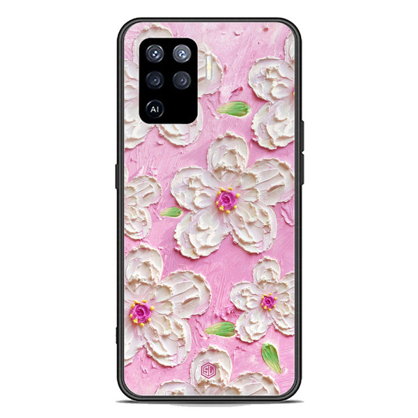 Floral Series Soft Phone Case - Premium Glass Case - Design 5 - Oppo F19 Pro