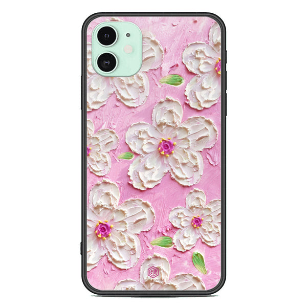 Floral Series Soft Phone Case - Premium Glass Case - Design 5 - iPhone 11