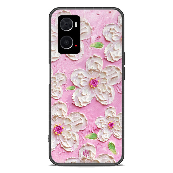 Floral Series Soft Phone Case - Premium Glass Case - Design 5 - Oppo A96 4G