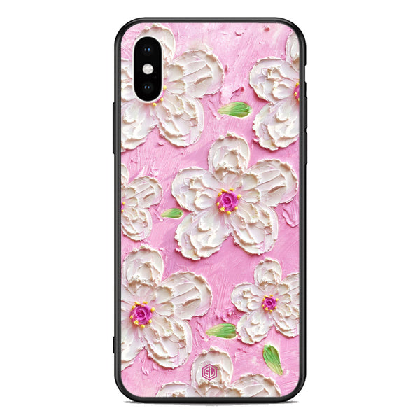 Floral Series Soft Phone Case - Premium Glass Case - Design 5 - iPhone XS Max