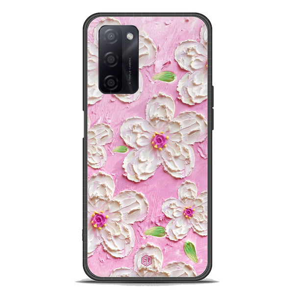 Floral Series Soft Phone Case - Premium Glass Case - Design 5 - Oppo A55 5G