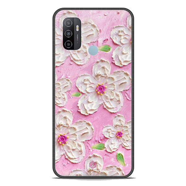 Floral Series Soft Phone Case - Premium Glass Case - Design 5 - Oppo A53