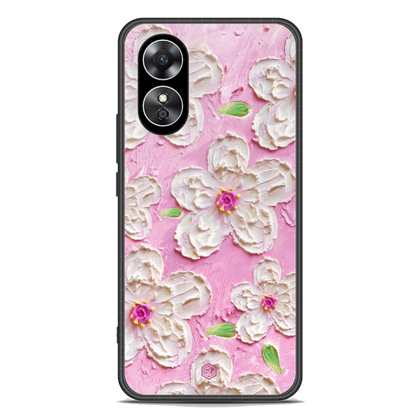 Floral Series Soft Phone Case - Premium Glass Case - Design 5 - Oppo A17