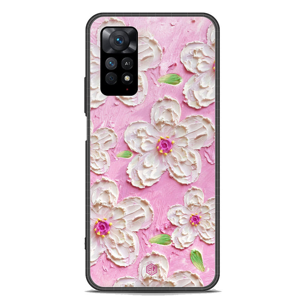 Floral Series Soft Phone Case - Premium Glass Case - Design 5 - Xiaomi Redmi Note 11E Pro