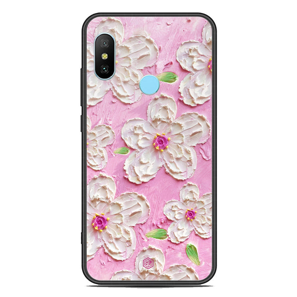 Floral Series Soft Phone Case - Premium Glass Case - Design 5 - Xiaomi Redmi Note 6