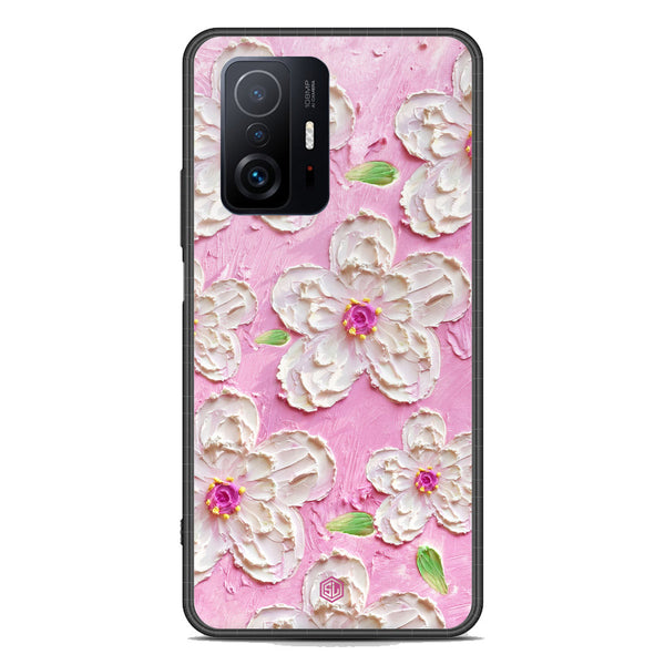 Floral Series Soft Phone Case - Premium Glass Case - Design 5 - Xiaomi 11T Pro