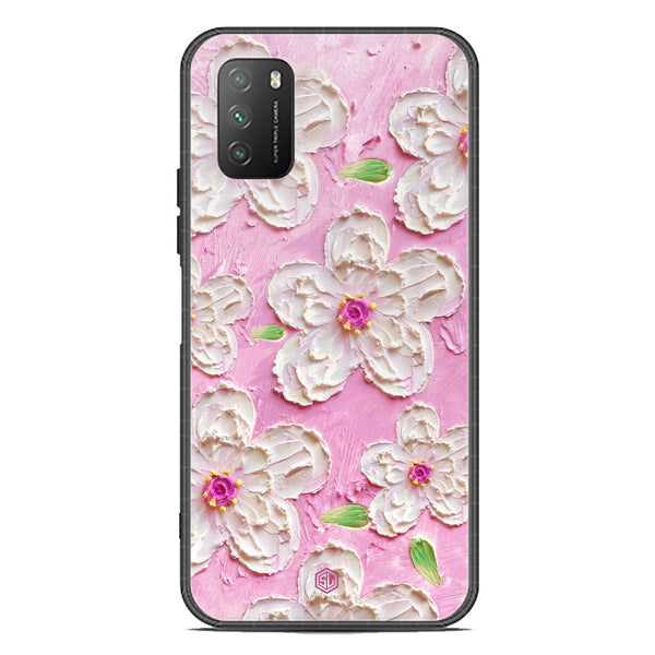 Floral Series Soft Phone Case - Premium Glass Case - Design 5 - Xiaomi Poco M3