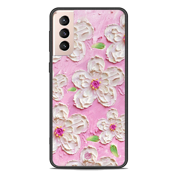 Floral Series Soft Phone Case - Premium Glass Case - Design 5 - Samsung Galaxy S21 Plus 5G