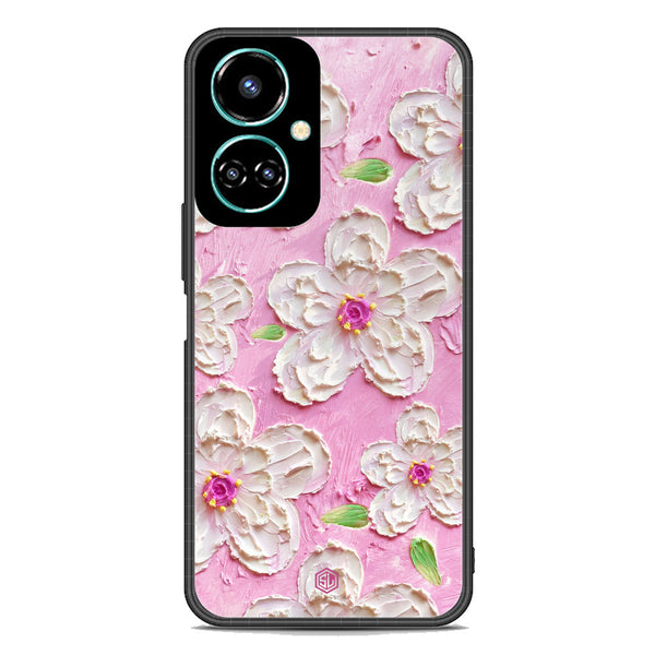 Floral Series Soft Phone Case - Premium Glass Case - Design 5 - Tecno Camon 19