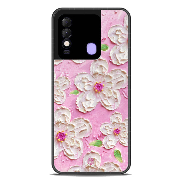 Floral Series Soft Phone Case - Premium Glass Case - Design 5 - Tecno Spark 8