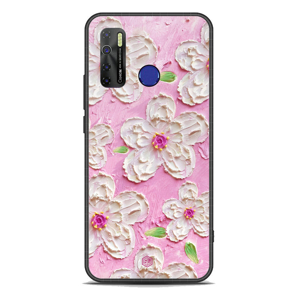 Floral Series Soft Phone Case - Premium Glass Case - Design 5 - Tecno Spark 5 pro