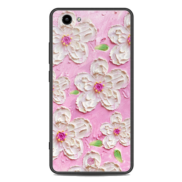 Floral Series Soft Phone Case - Premium Glass Case - Design 5 - Vivo Y71