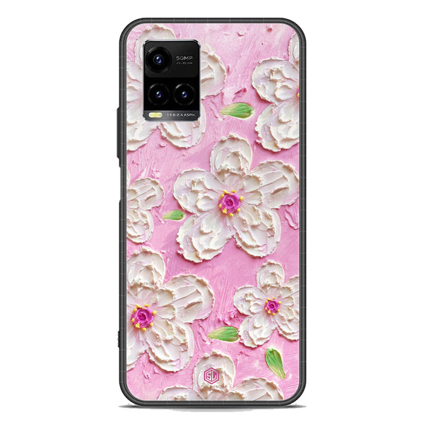 Floral Series Soft Phone Case - Premium Glass Case - Design 5 - Vivo Y21G