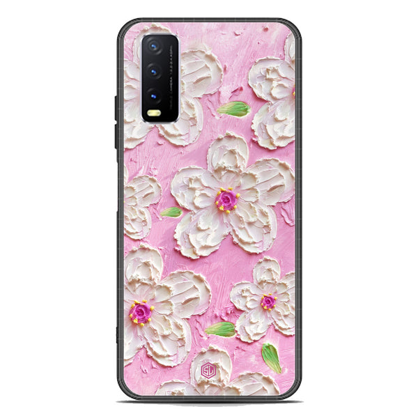 Floral Series Soft Phone Case - Premium Glass Case - Design 5 - Vivo Y20i