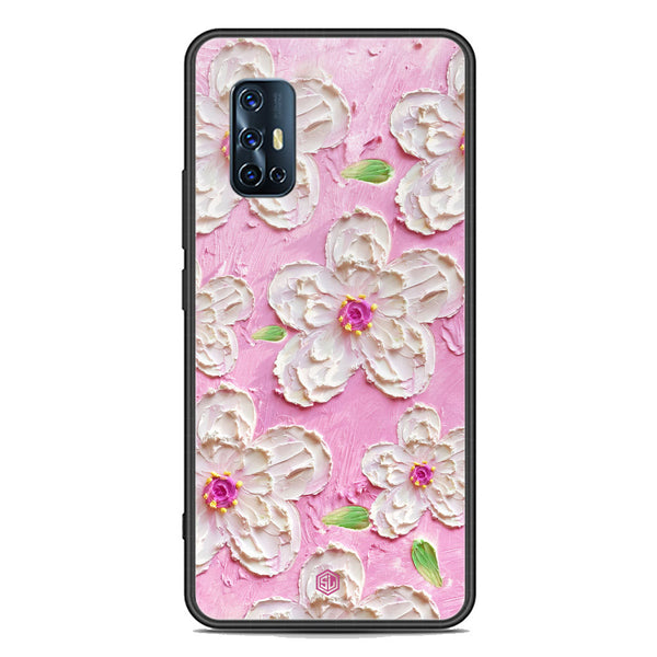 Floral Series Soft Phone Case - Premium Glass Case - Design 5 - Vivo Y9s