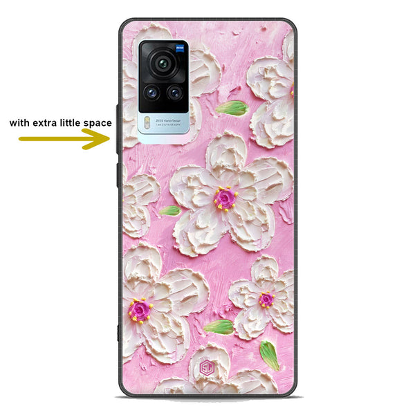 Floral Series Soft Phone Case - Premium Glass Case - Design 5 - Vivo X60 Pro