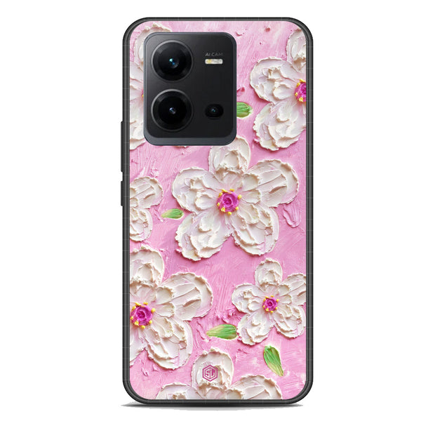 Floral Series Soft Phone Case - Premium Glass Case - Design 5 - Vivo V25 5G