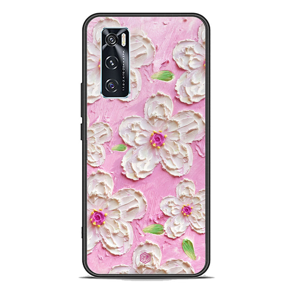 Floral Series Soft Phone Case - Premium Glass Case - Design 5 - Vivo V20 SE