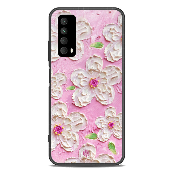 Floral Series Soft Phone Case - Premium Glass Case - Design 5 - Huawei Y7a