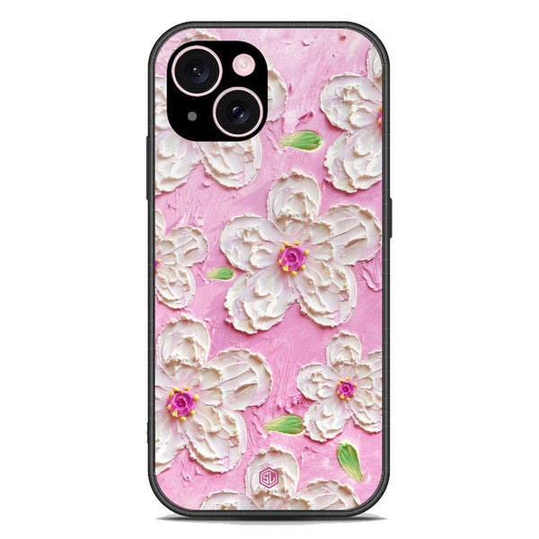 Floral Series Soft Phone Case - Premium Glass Case - Design 5 - iPhone 15