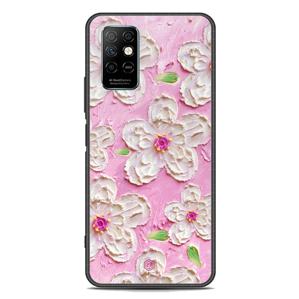 Floral Series Soft Phone Case - Premium Glass Case - Design 5 - Infinix Note 8i