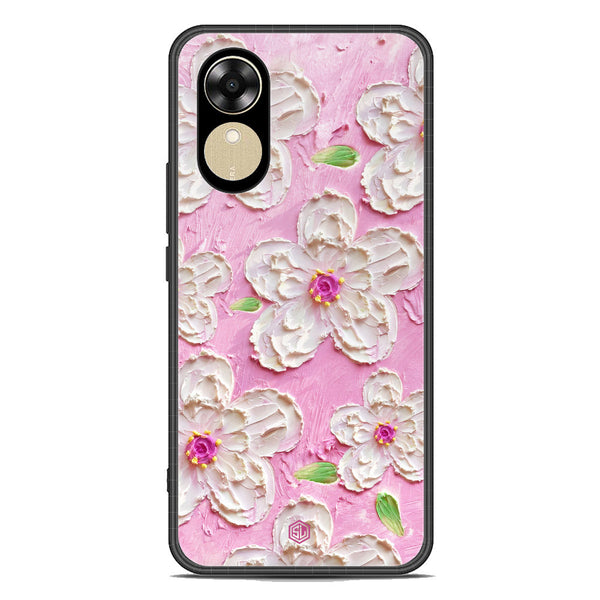 Floral Series Soft Phone Case - Premium Glass Case - Design 5 - Oppo A17k