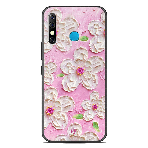 Floral Series Soft Phone Case - Premium Glass Case - Design 5 - Infinix Hot 8