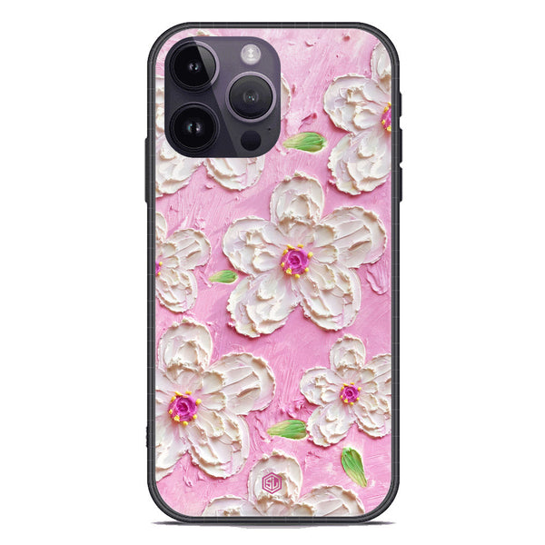 Floral Series Soft Phone Case - Premium Glass Case - Design 5 - iPhone 14 Pro