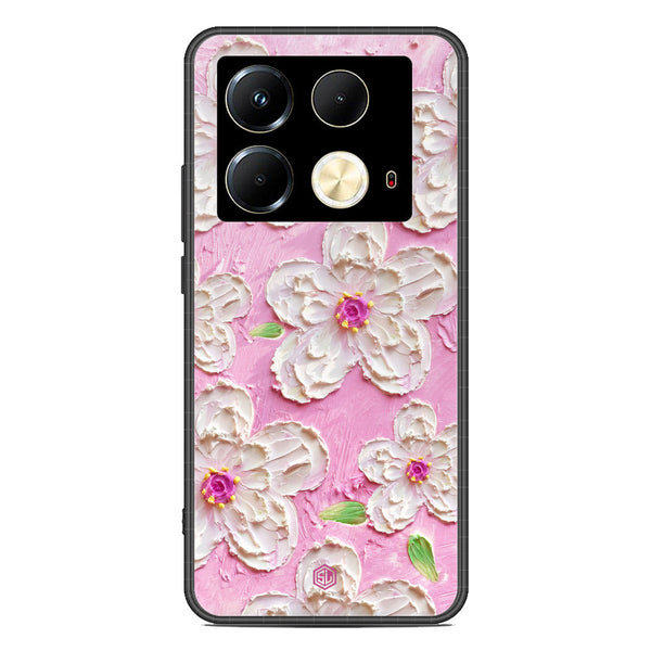 Floral Series Soft Phone Case - Premium Glass Case - Design 5 - Infinix Note 40