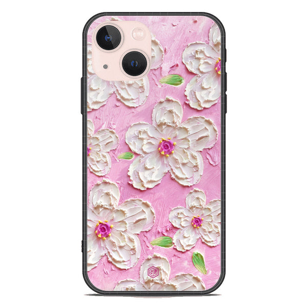 Floral Series Soft Phone Case - Premium Glass Case - Design 5 - iPhone 14 Plus