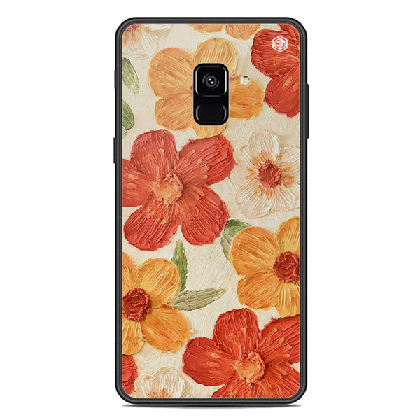 Floral Series Soft Phone Case - Premium Glass Case - Design 6 - Samsung Galaxy A8 2018