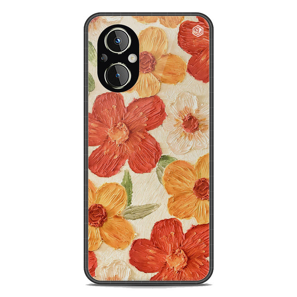 Floral Series Soft Phone Case - Premium Glass Case - Design 6 - Oppo Reno7 Z 5G