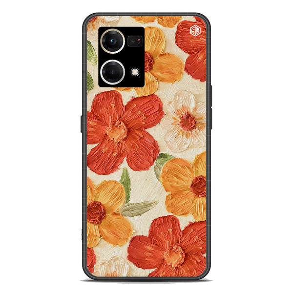 Floral Series Soft Phone Case - Premium Glass Case - Design 6 - Oppo Reno 7 4G