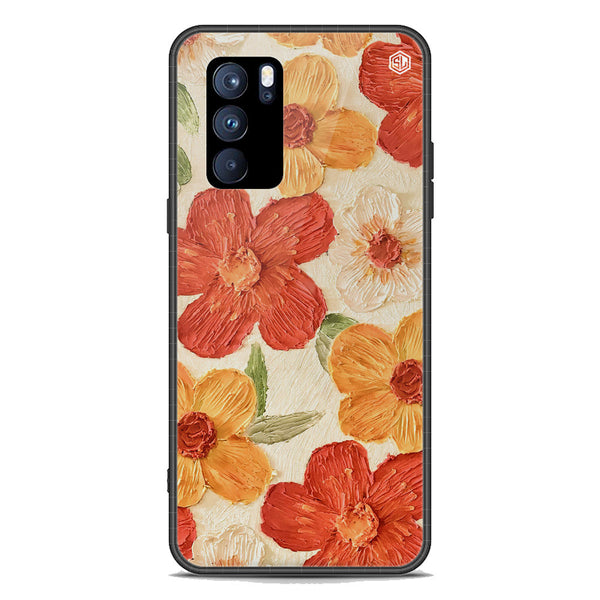 Floral Series Soft Phone Case - Premium Glass Case - Design 6 - Oppo Reno 6 5G