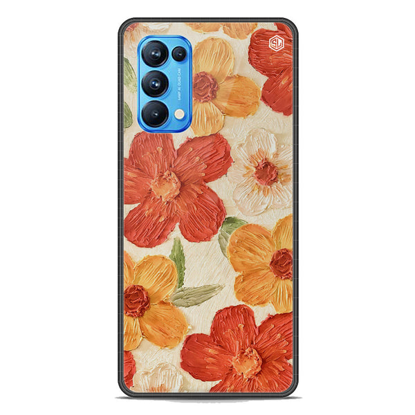 Floral Series Soft Phone Case - Premium Glass Case - Design 6 - Oppo Reno 5 Pro 5G